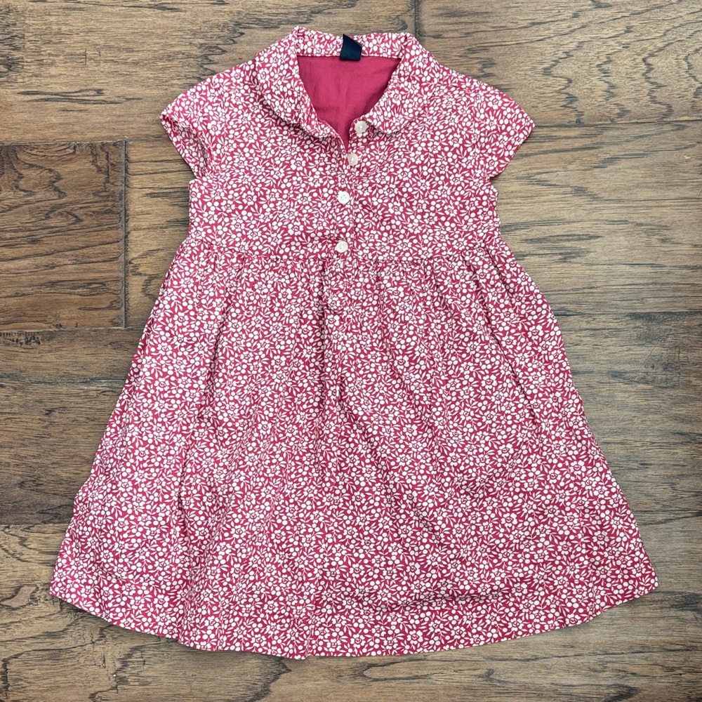 Floral Pink Cap-sleeve Dress